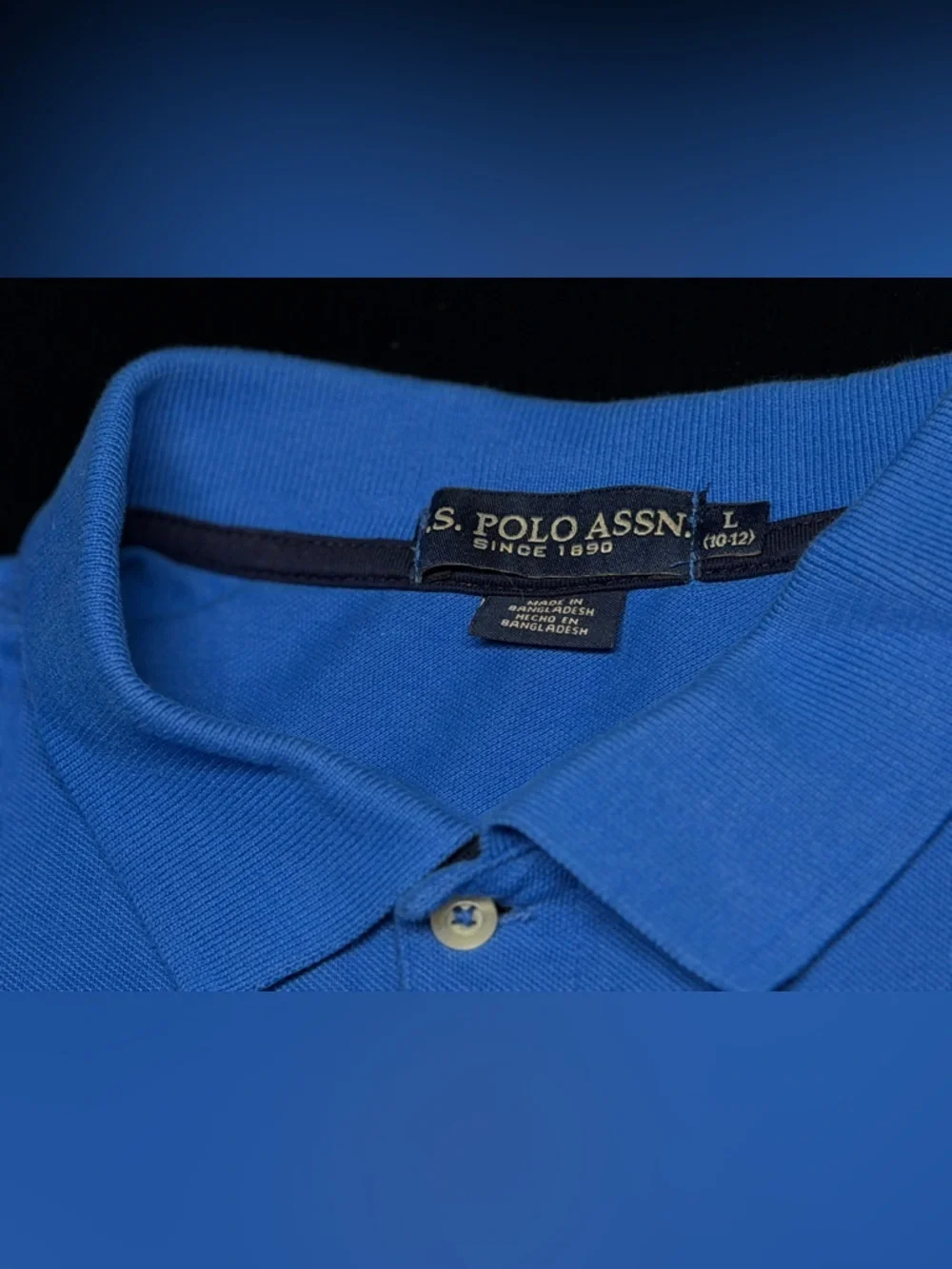 U.S. Polo Assn. Blue Polo Shirt with Contrast Trim